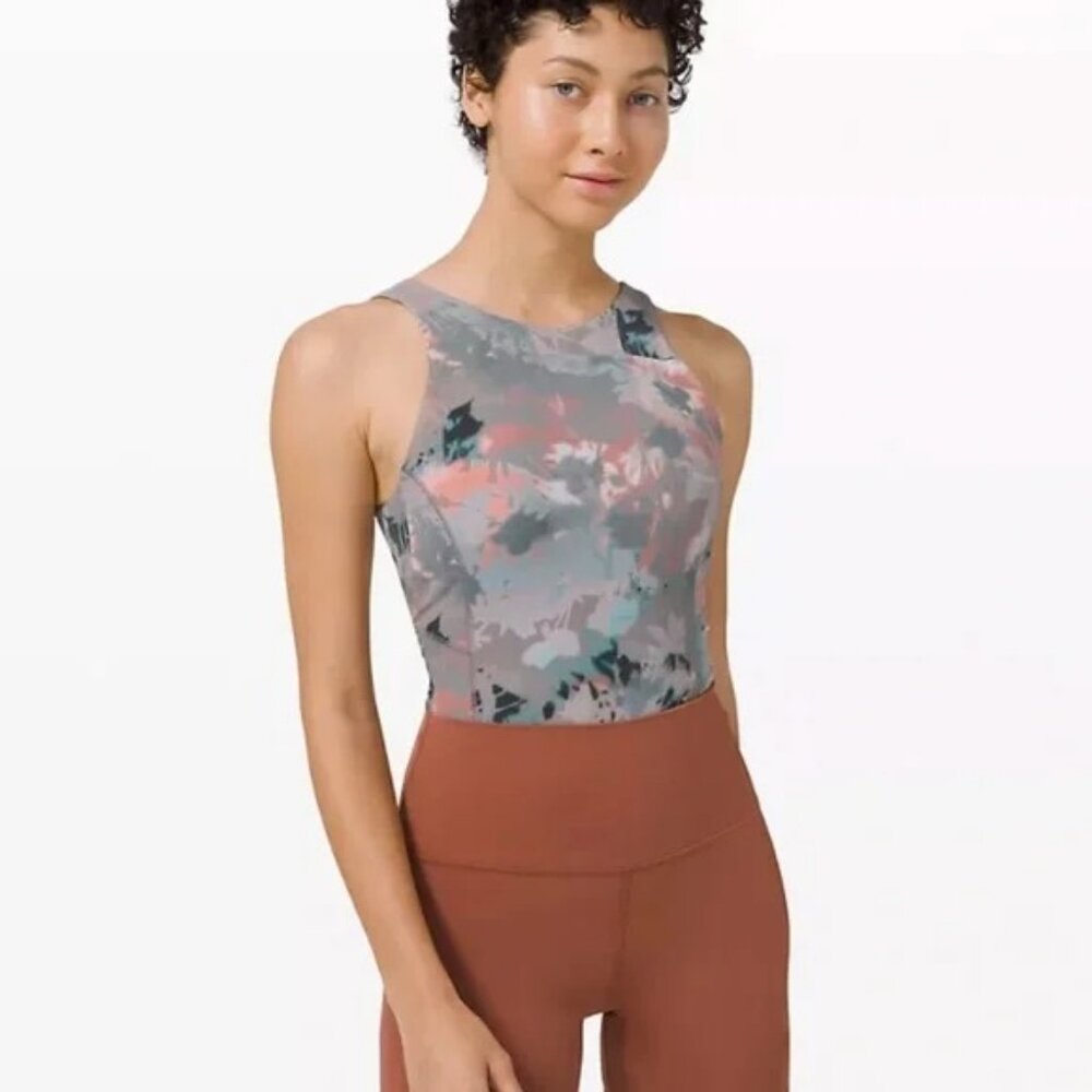 Lululemon Align Sleeveless Thong Bodysuit -- Untamed Nature Multi Sz 6